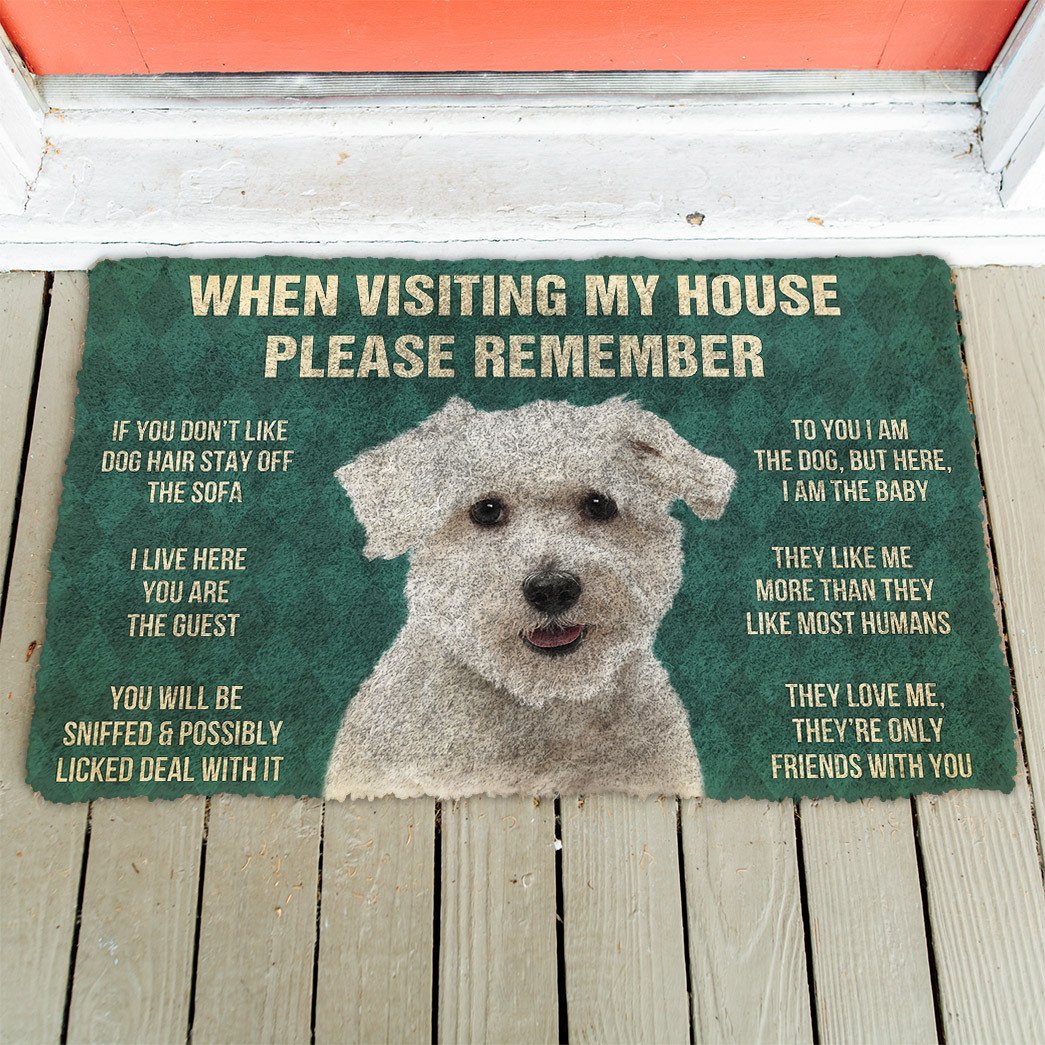 3D Please Remember Coton de Tulear Dogs House Rules Custom Doormat