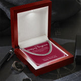 "Amazing Life Together" Amazing Boyfriend Anniversary Necklace Gift From Girlfriend Cuban Link Chain Jewelry Box