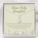 "One And Only Princess" Only Daughter Necklace Gift From Mom Dad Alluring Beauty Pendant Jewelry Box Birthday Graduation Christmas Wedding