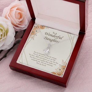 "Best Thing In Life" Wonderful Daughter Necklace Gift From Mom Dad Alluring Beauty Pendant Jewelry Box Birthday Christmas Graduation Valentines