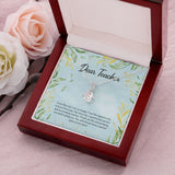 "Time Flew By" Teacher Necklace Gift From Student Co-Teacher Co-worker Alluring Beauty Pendant Jewelry Box Birthday Graduation Teachers Day Christmas