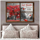Window Butterflies You Will Never Live This Moment Again Canvas Wall Art