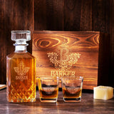 BARKER Personalized Decanter Set wooden box and Ice 5