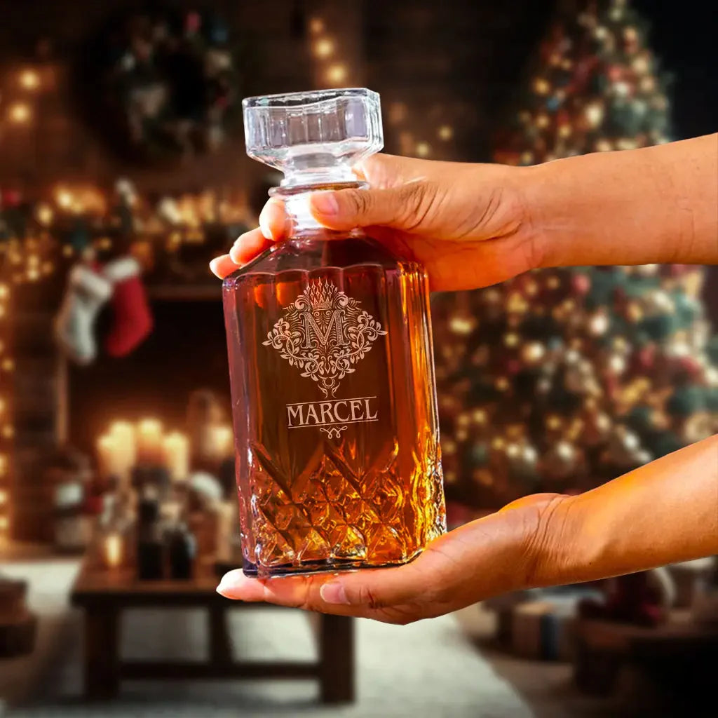 MARCEL Personalised Decanter Set, Premium Gift for Christmas to enjoy holiday spirit 5