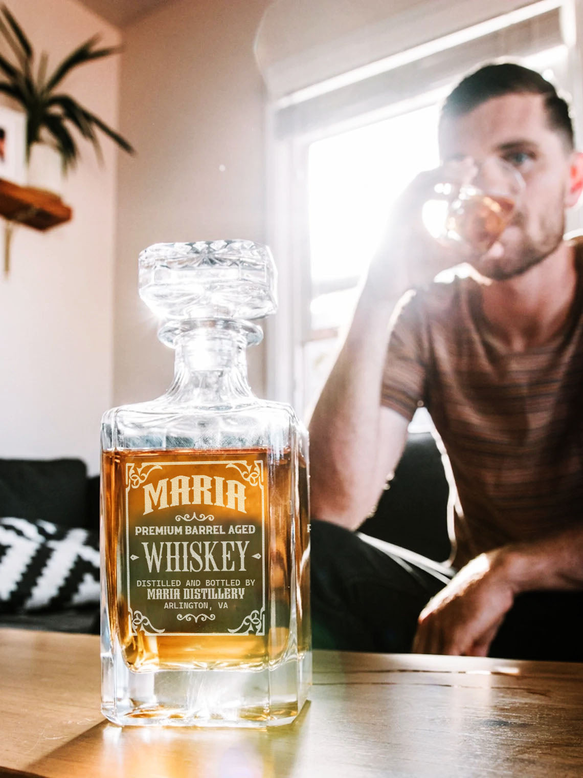 MARIA Personalized Whiskey Decanter Set 6