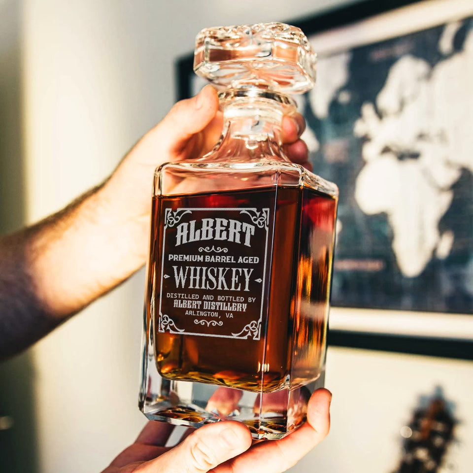 ALBERT F01 Personalized Whiskey Decanter Set 6