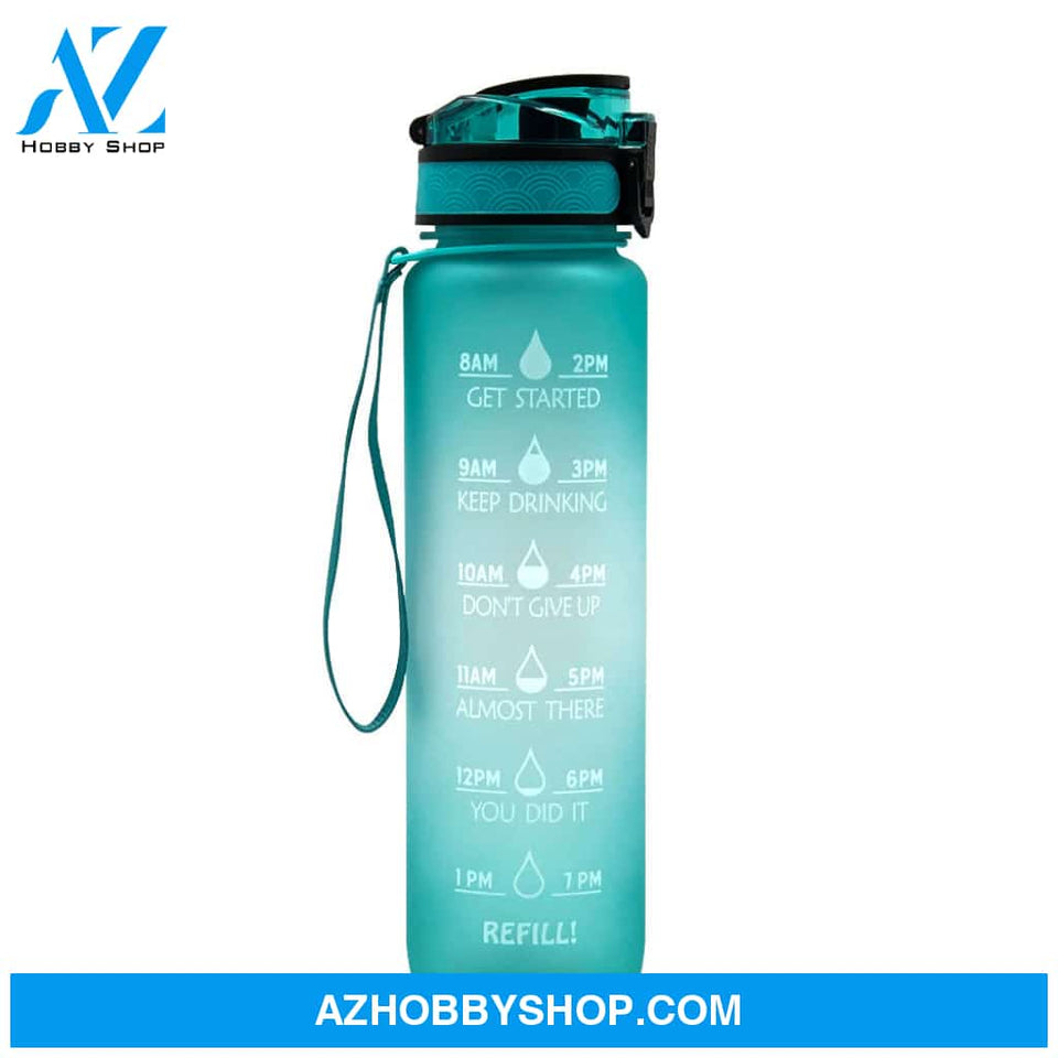 1L Tritan Water Bottle With Time Marker Bounce Cover Motivational Cycling Leakproof Cup For Sports