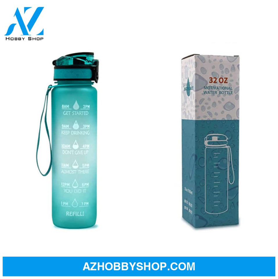 1L Tritan Water Bottle With Time Marker Bounce Cover Motivational Cycling Leakproof Cup For Sports
