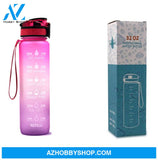 1L Tritan Water Bottle With Time Marker Bounce Cover Motivational Cycling Leakproof Cup For Sports