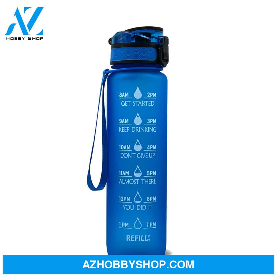 1L Tritan Water Bottle With Time Marker Bounce Cover Motivational Cycling Leakproof Cup For Sports