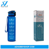1L Tritan Water Bottle With Time Marker Bounce Cover Motivational Cycling Leakproof Cup For Sports