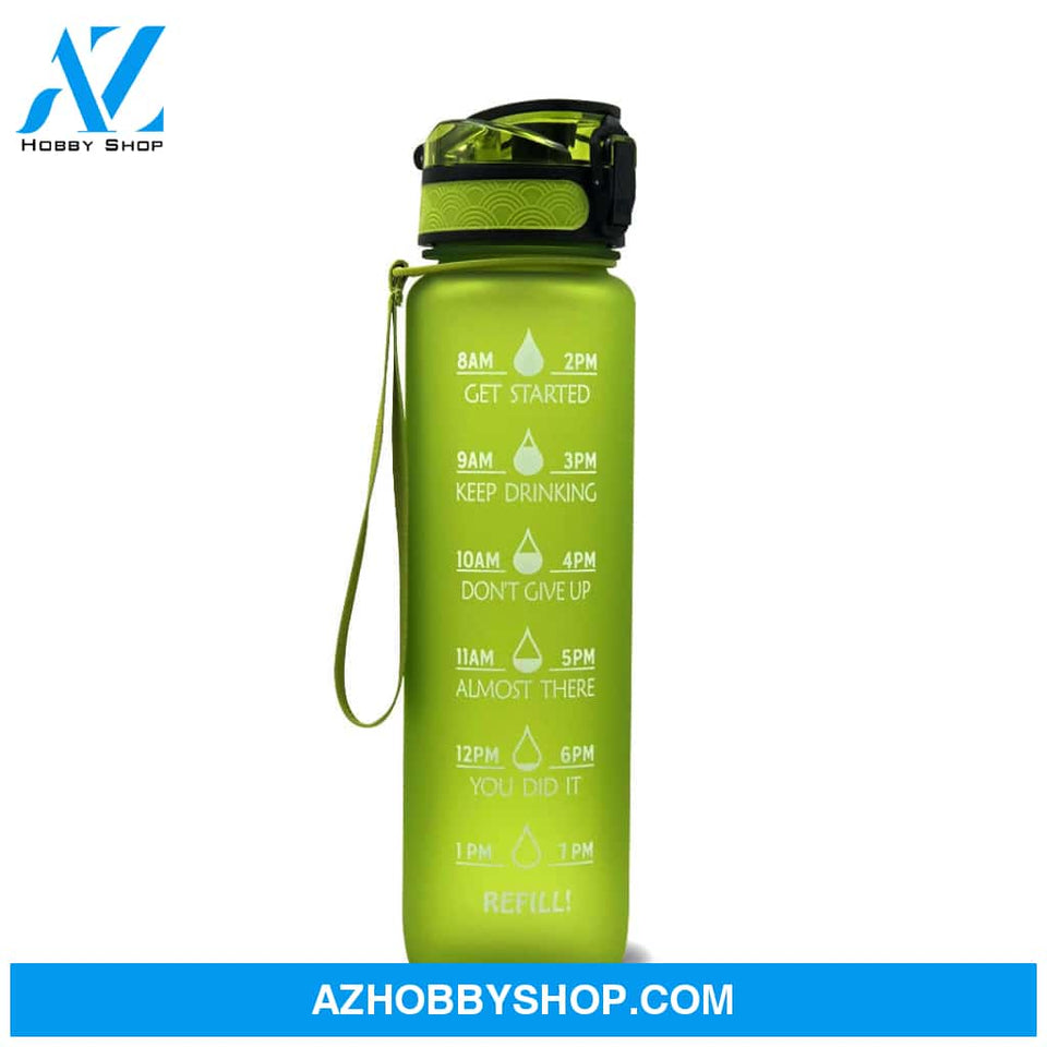1L Tritan Water Bottle With Time Marker Bounce Cover Motivational Cycling Leakproof Cup For Sports