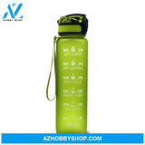 1L Tritan Water Bottle With Time Marker Bounce Cover Motivational Cycling Leakproof Cup For Sports