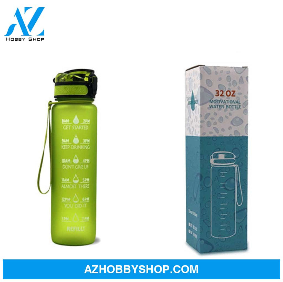 1L Tritan Water Bottle With Time Marker Bounce Cover Motivational Cycling Leakproof Cup For Sports
