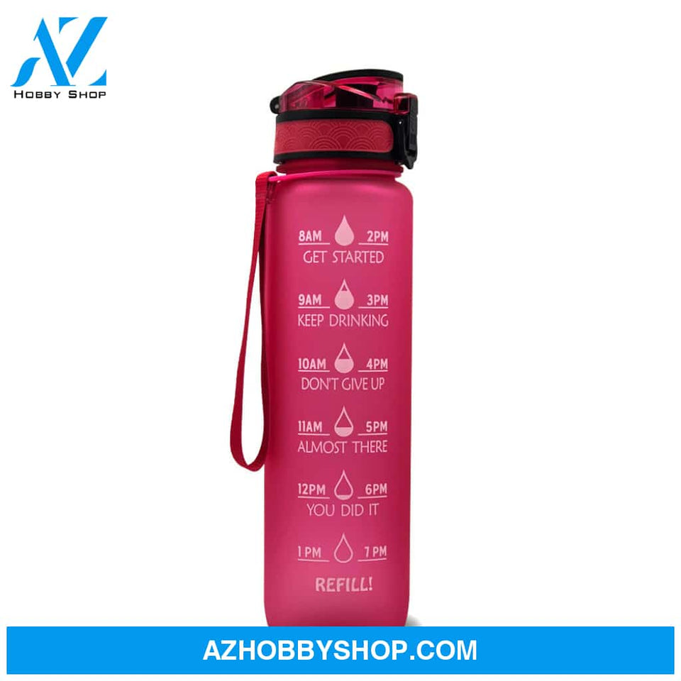 1L Tritan Water Bottle With Time Marker Bounce Cover Motivational Cycling Leakproof Cup For Sports