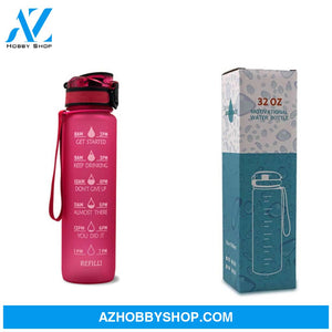 1L Tritan Water Bottle With Time Marker Bounce Cover Motivational Cycling Leakproof Cup For Sports