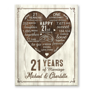 21st Year Anniversary Gift, 21st Wedding Anniversary Gift For Husband, 21 Year Anniversary Gift For Wife