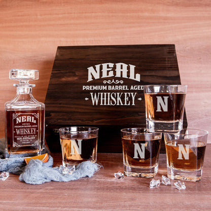 NEAL Personalized Whiskey Decanter Set 6
