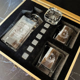 ATKINSON Personalized Decanter Set wooden box and Ice 9
