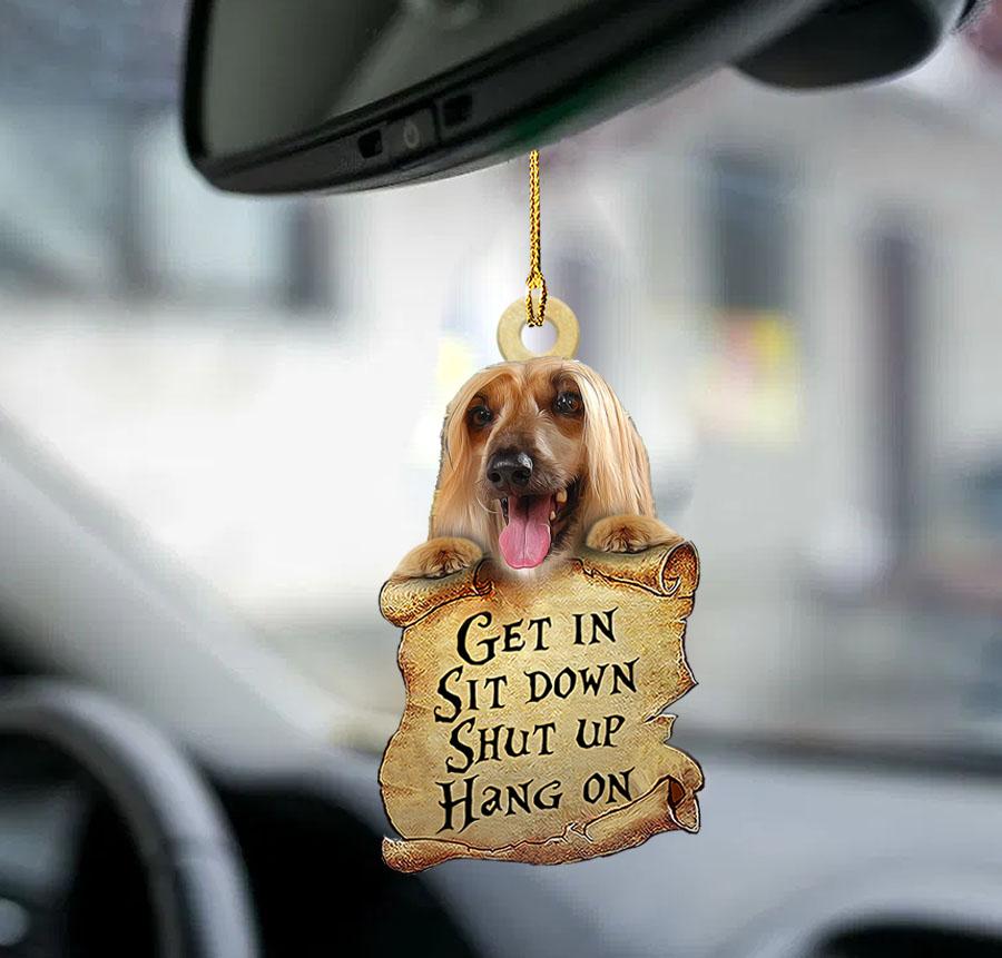 Godmerch- Ornaments- Afghan Hound get in two sided ornament, Dog Ornaments, Car Ornaments
