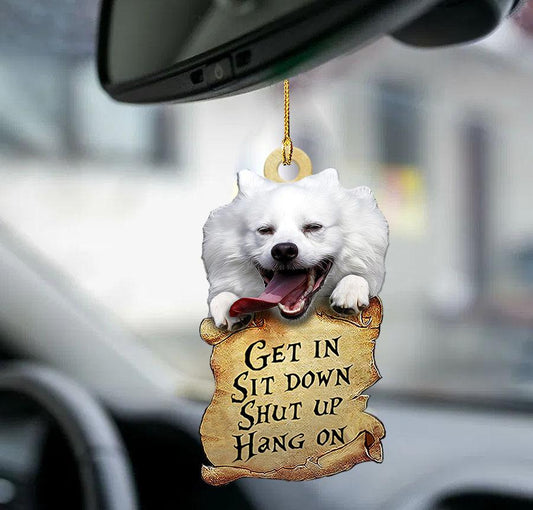 Godmerch- Ornaments- American Eskimo Dog get in two sided ornament, Dog Ornaments, Car Ornaments