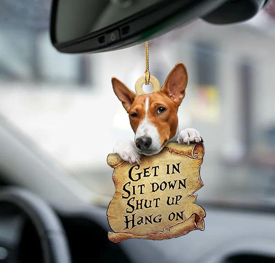 Godmerch- Ornaments- Basenji get in two sided ornament, Dog Ornaments, Car Ornaments