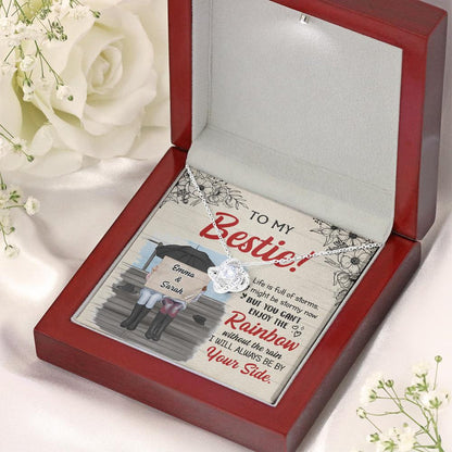 Besties Necklace I Will Always Be By Your Side - Personalized Love Knot Necklace Alluring Necklace, Dancing Cross Necklace 336B - TGV