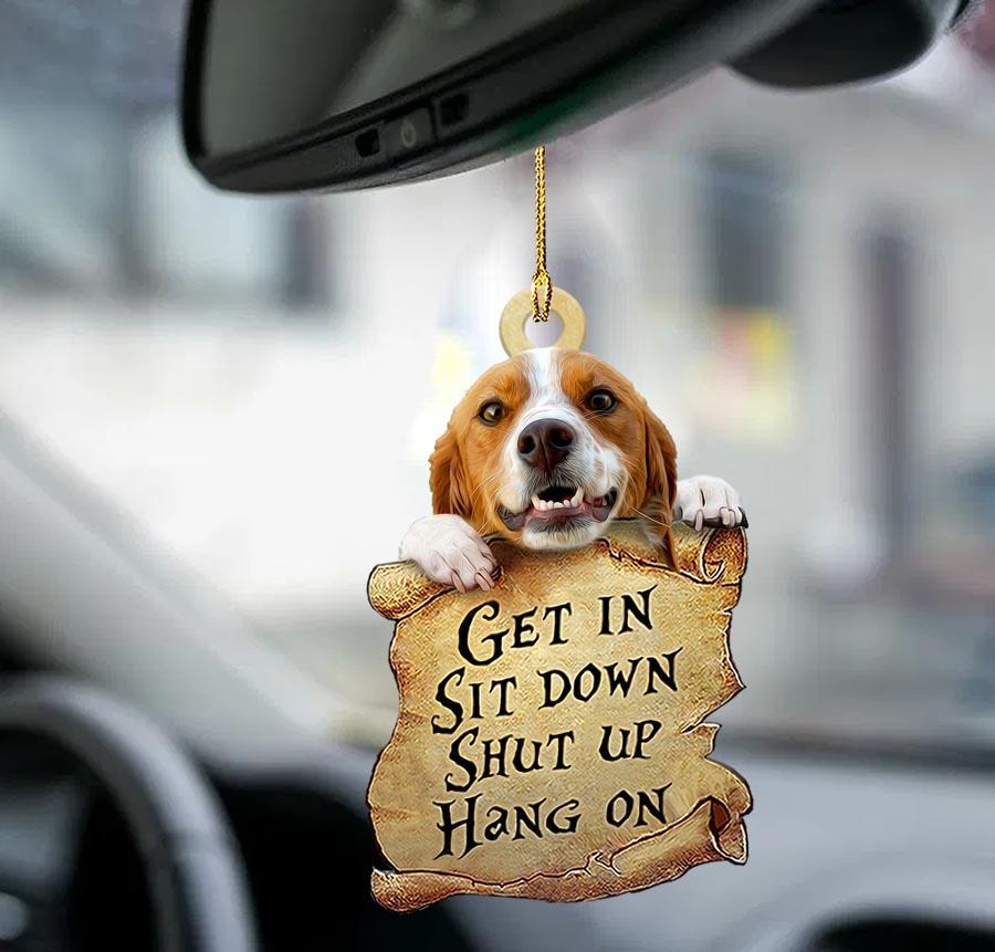 Godmerch- Ornaments- Brittany Spaniel get in two sided ornament, Dog Ornaments, Car Ornaments
