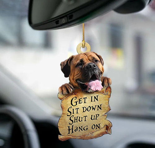 Bullmastiff Get In Two Sided Ornament, Best Dog Ornament For Her Car