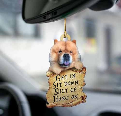 Godmerch- Ornaments- Chow chow get in two sided ornament, Dog Ornaments, Car Ornaments