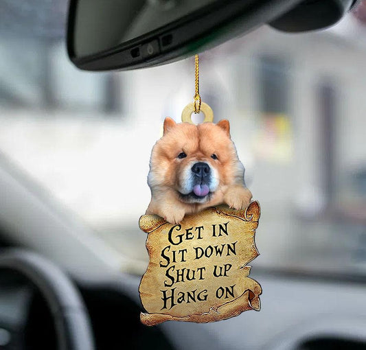Godmerch- Ornaments- Chow chow get in two sided ornament, Dog Ornaments, Car Ornaments