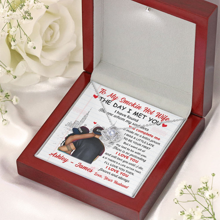 Couple Necklace The Day I Met You I have found the one whom my soul loves Personalized Love Knot Necklace Alluring Necklace 336I - TGV