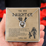 Dad to Daughter Necklace Gift - Viking Father Daughter Necklace Gift From Dad - Granddaughter Necklace Gift From Grandpa Papa - You either win or learn - I love you for the rest of my life - Love Knot, Eternal Hope, Alluring Beauty Necklace 050D - TGV