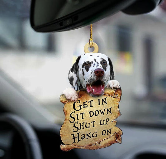 Godmerch- Ornaments- Dalmatian get in dalmatian lover dog mom two sided ornament, Dog Ornaments, Car Ornaments