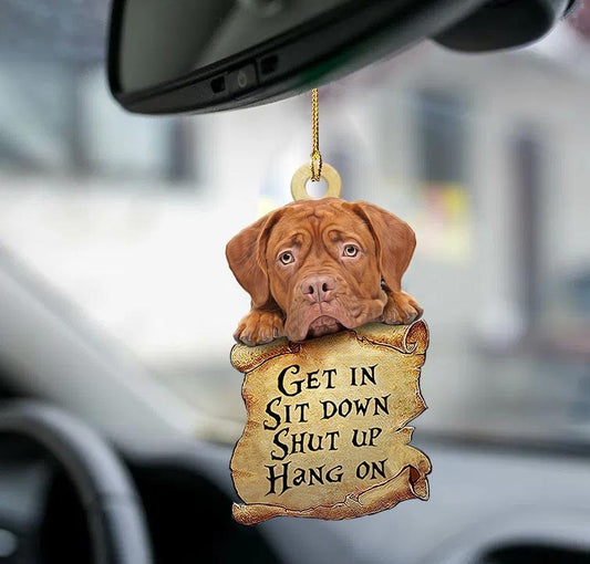 Godmerch- Ornaments- Dogue de Bordeaux get in two sided ornament, Dog Ornaments, Car Ornaments