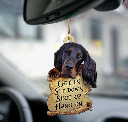 Godmerch- Ornaments- Gordon Setter get in two sided ornament, Dog Ornaments, Car Ornaments