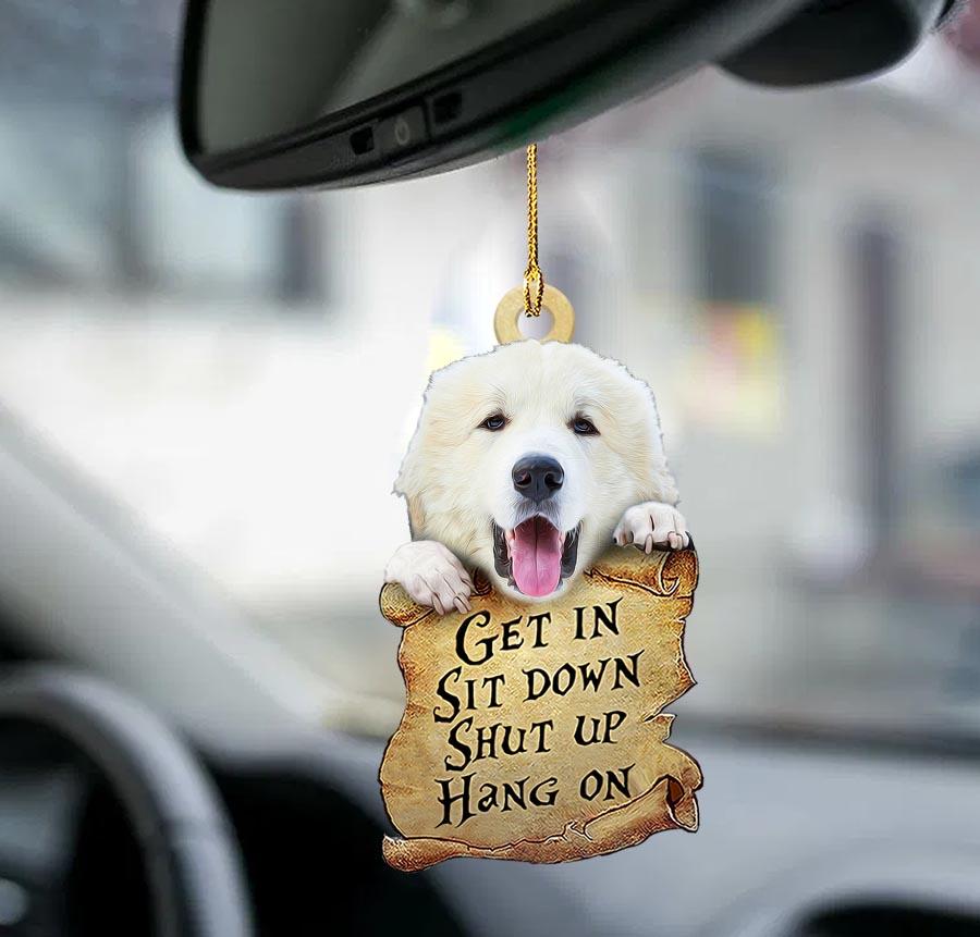 Godmerch- Ornaments- Great Pyrenees get in two sided ornament, Dog Ornaments, Car Ornaments