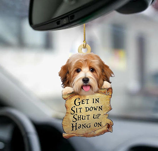 Godmerch- Ornaments- Havanese get in two sided ornament, Dog Ornaments, Car Ornaments