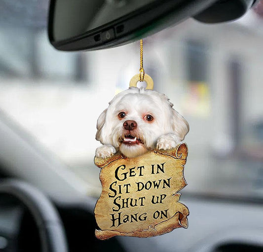 Godmerch- Ornaments- Lhasa Apso get in two sided ornament, Dog Ornaments, Car Ornaments