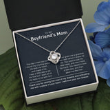 Necklace for Boyfriend's Mom, Gift for Birthday - To My Boyfirend's Mom I Will Love Your Son Forever, Love Knot Necklace - TGV