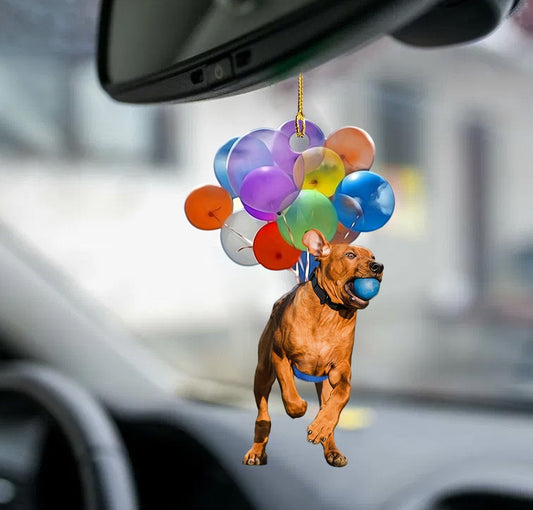 Dog Balloon Ornaments Rhodesian Ridgeback Fly With Bubbles Car Hanging Ornament Godmerch