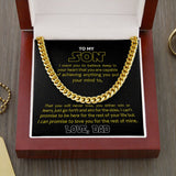 Son Cuban Link Chain -You Are Capable Of Achieving Anything you Put Your Mind To Son Necklace From Dad - TGV