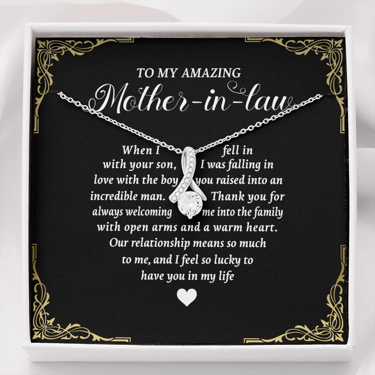 To My Amazing Mother In Law Necklace - I feel so lucky to have you in my life, Gift for Mother In Law, Mother's Day Gift, Alluring Beauty Necklace - TGV