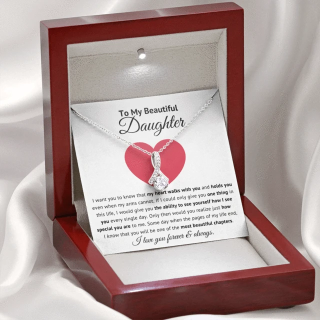 To My Beautiful Daughter - How Special You Are - Alluring Beauty Necklace - TGV