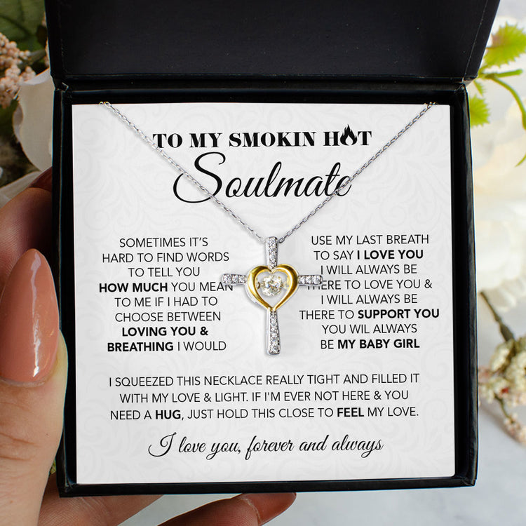To My Beautiful Soulmate, Wife Necklace Gift - I would use my last breath to say I love you My Baby Girl Love Knot, Alluring Beauty, Sunflower, Turtle Necklace Girlfriend Gift- 363B - TGV