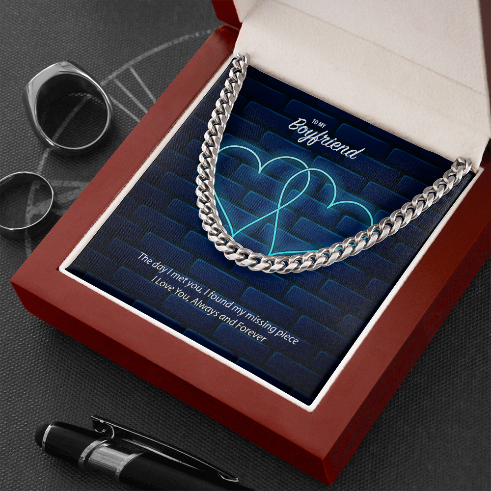 To My Boyfriend Cuban Link Chain Necklace