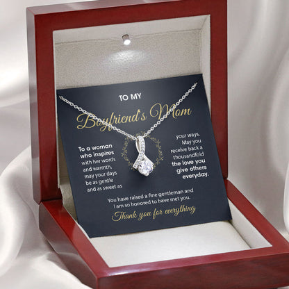 To My Boyfriend's Mom Necklace Gift - I am so honored to have met you Daughter-in-law to Mother-in-law GiftLove Knot, Alluring Beauty Necklace 069A - TGV