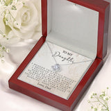 To My Daughter Granddaughter I Filled It With My Wishes, Hope, Love and Light - Personalized Alluring Beauty Necklace - TGV