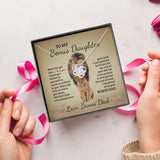 To My Daughter, Granddaughter Necklace - Old Lion Will Always Have Your Back - Personalized Alluring Beauty Necklace - TGV