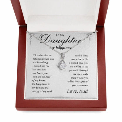 To My Daughter My Happiness Necklace - You Are The Beat Of My Heart - Alluring Beauty Necklace - TGV